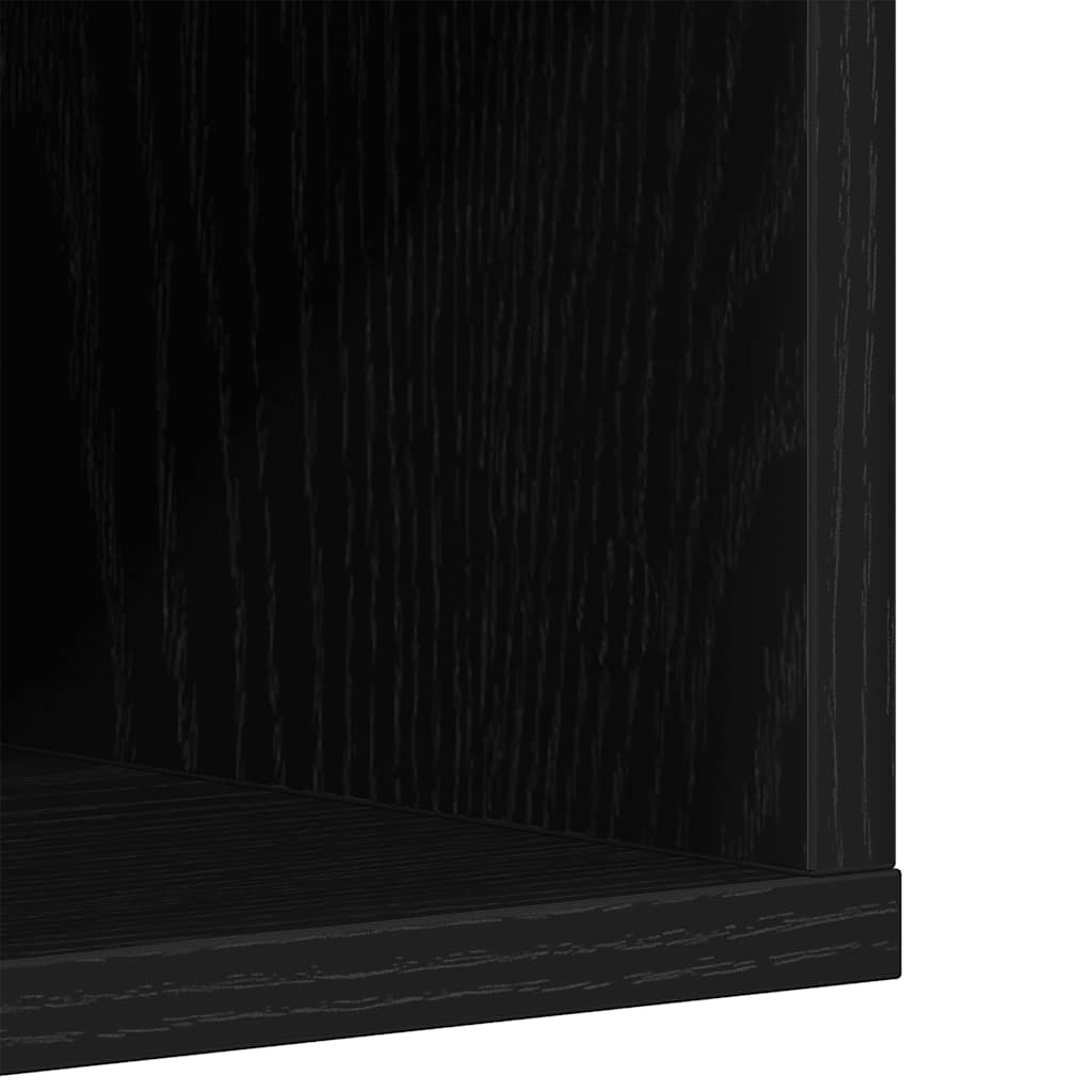 Scarpiera Rovere Nero 54x34x183 cm in Legno Multistrato - homemem39