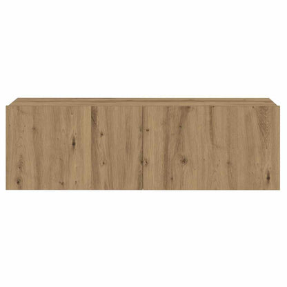 Mobili TV a Parete 3 pz Rovere Artigianale in Legno Multistrato | homemem39