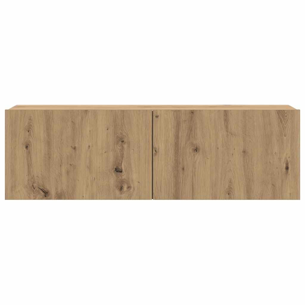 Mobili TV a Parete 6 pz Rovere Artigianale Legno Multistrato