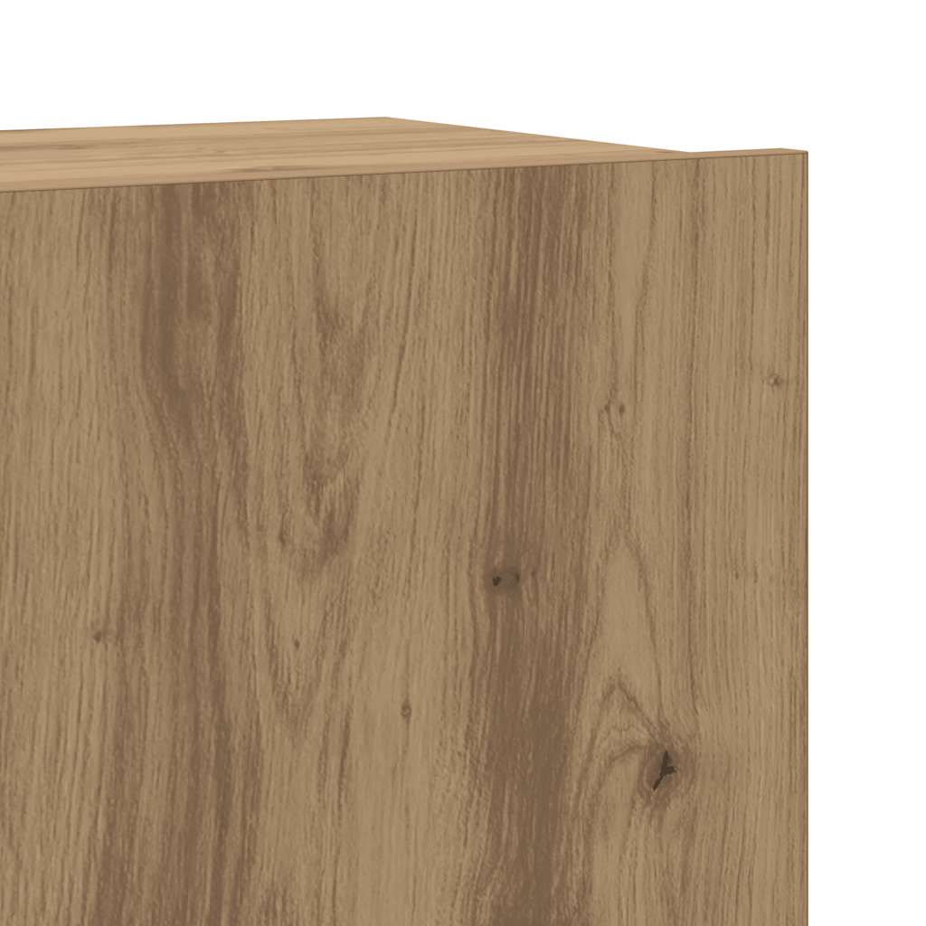 Mobili TV a Parete 6 pz Rovere Artigianale Legno Multistrato