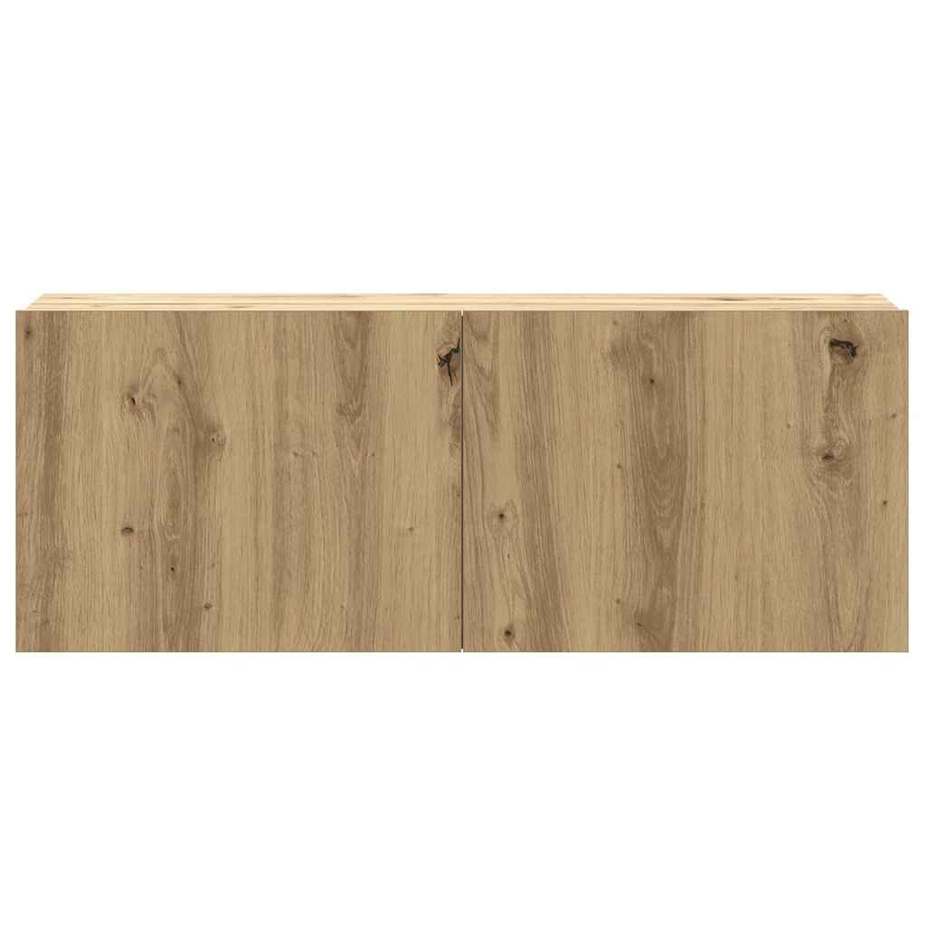 Set Mobile TV 5 pz Montato a Parete Rovere in Legno Multistrato | homemem39