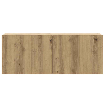 Set Mobile TV 5 pz Montato a Parete Rovere in Legno Multistrato | homemem39