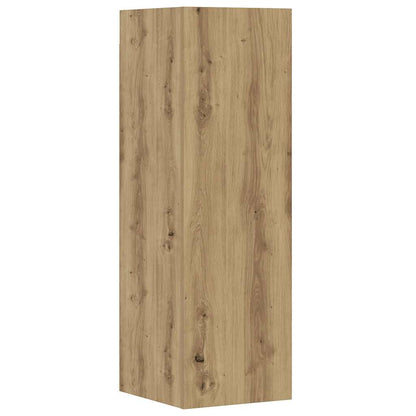 Set Mobile TV 5 pz Montato a Parete Rovere in Legno Multistrato | homemem39