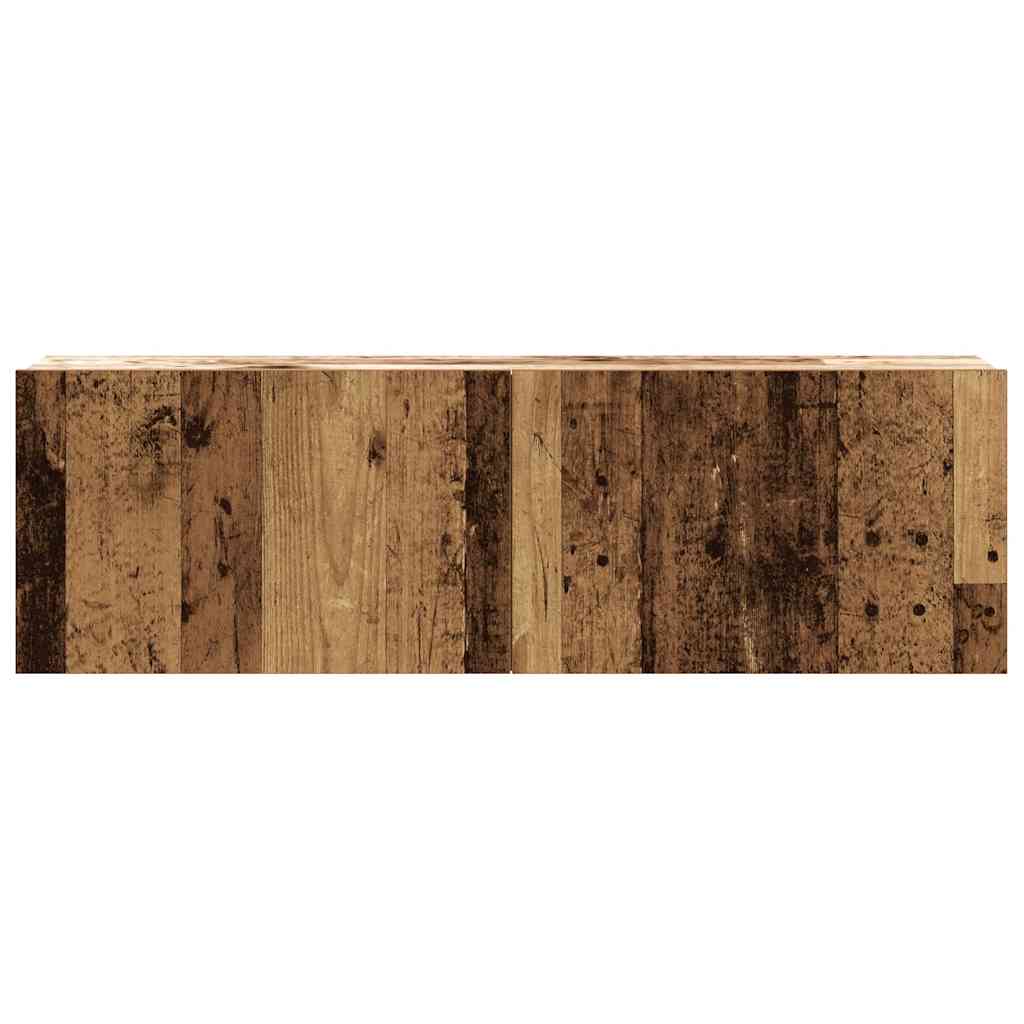 Set Mobile TV 5 pz Montato a Parete Legno Antico in Truciolato | homemem39