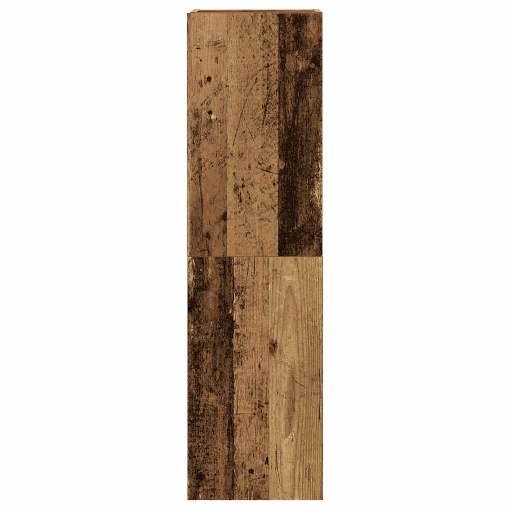 Set Mobile TV 5 pz Montato a Parete Legno Antico in Truciolato | homemem39