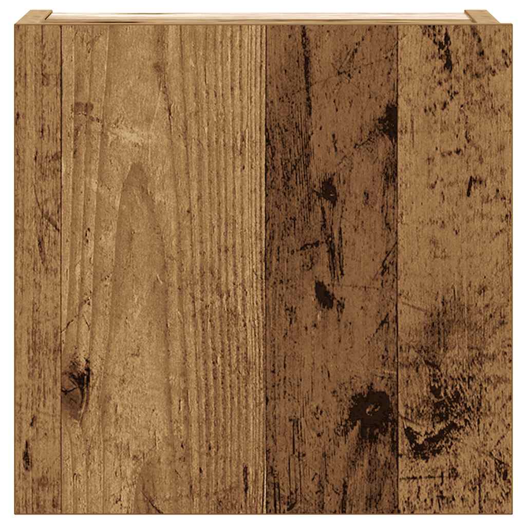 Set Mobile TV 5 pz Montato a Parete Legno Antico in Truciolato | homemem39