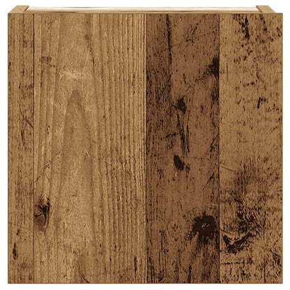 Set Mobile TV 5 pz Montato a Parete Legno Antico in Truciolato | homemem39