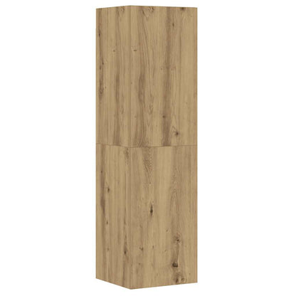 Set Mobile TV 5 pz Montato a Parete Rovere in Legno Multistrato | homemem39