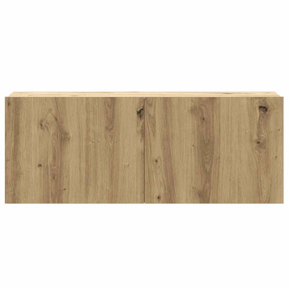 Set Mobile TV 6 pz Montato a Parete Rovere in Legno Multistrato