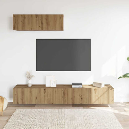 Mobili TV a Parete 3 pz Rovere 100x30x30 cm Truciolato - homemem39