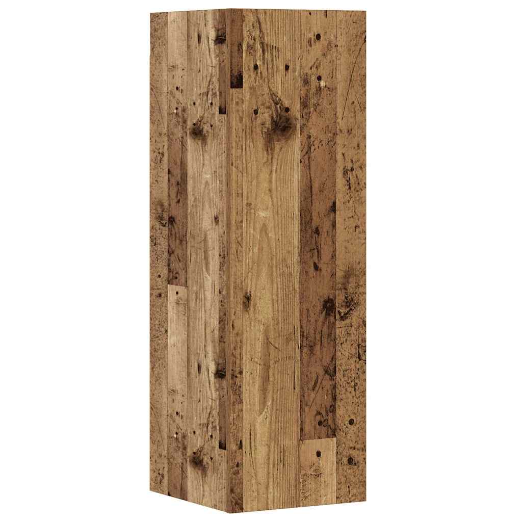 Set Mobile TV 8 pz Montato a Parete Legno Antico in Truciolato | homemem39