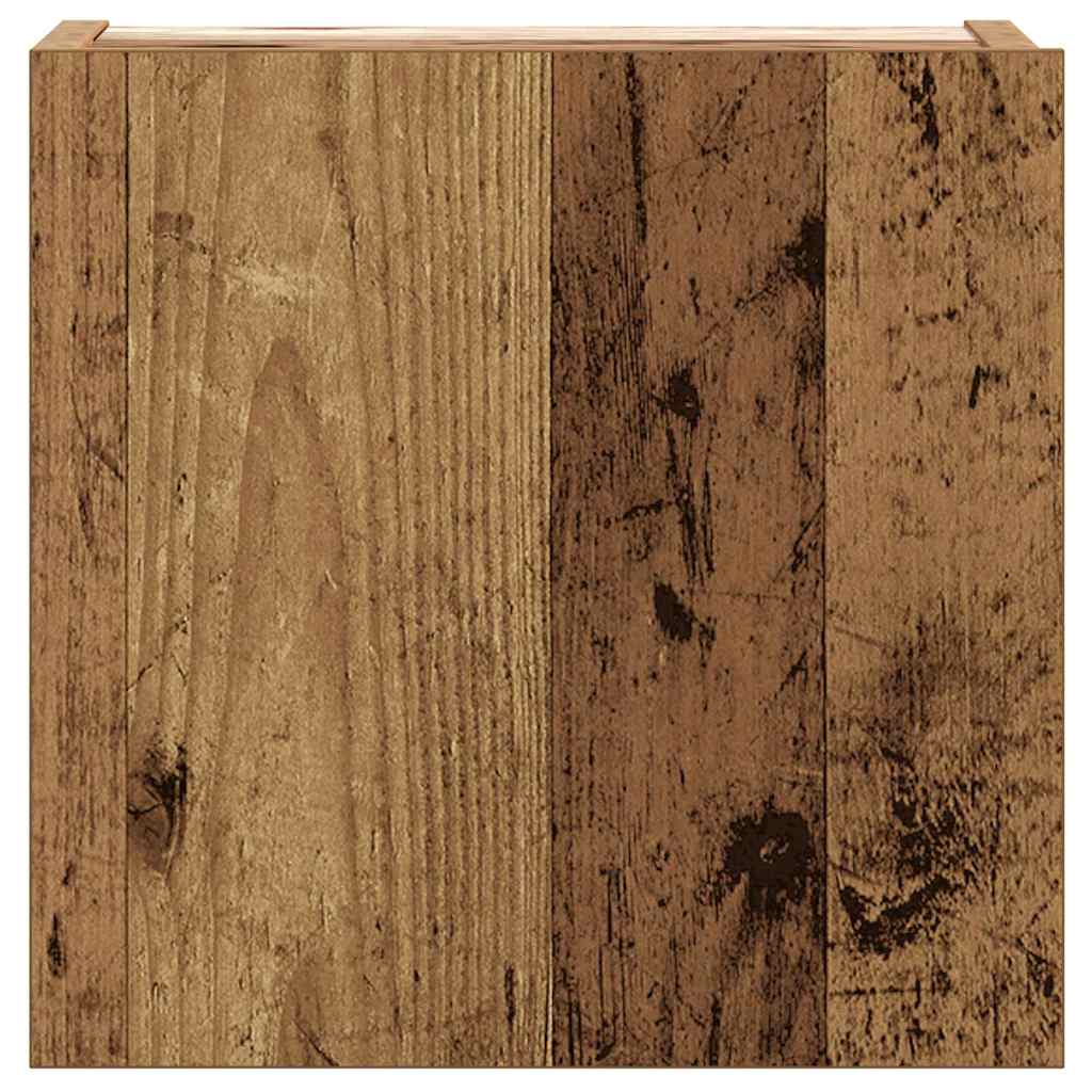Set Mobile TV 8 pz Montato a Parete Legno Antico in Truciolato | homemem39
