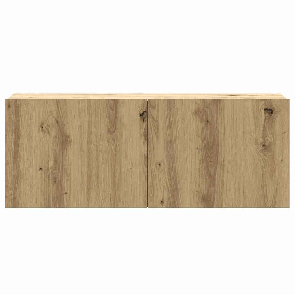 Set Mobile TV 8 pz Montato a Parete Rovere in Legno Multistrato | homemem39