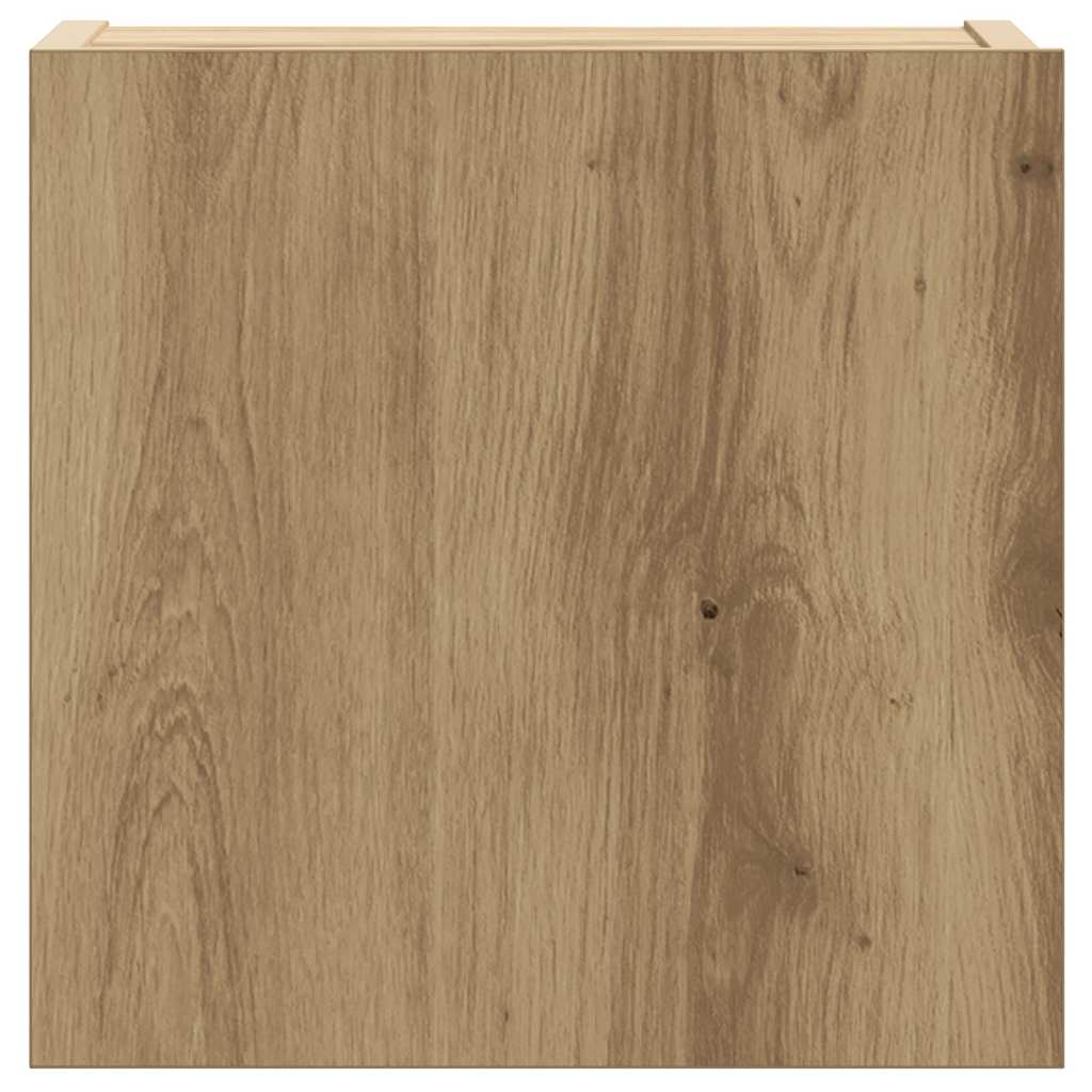 Set Mobile TV 8 pz Montato a Parete Rovere in Legno Multistrato | homemem39