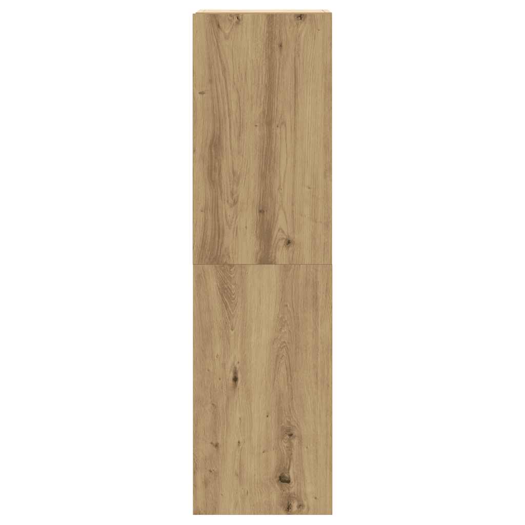 Set Mobile TV 8 pz Montato a Parete Rovere in Legno Multistrato | homemem39