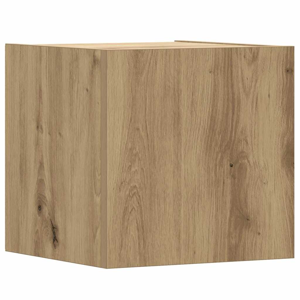 Set Mobile TV 8 pz Montato a Parete Rovere in Legno Multistrato | homemem39