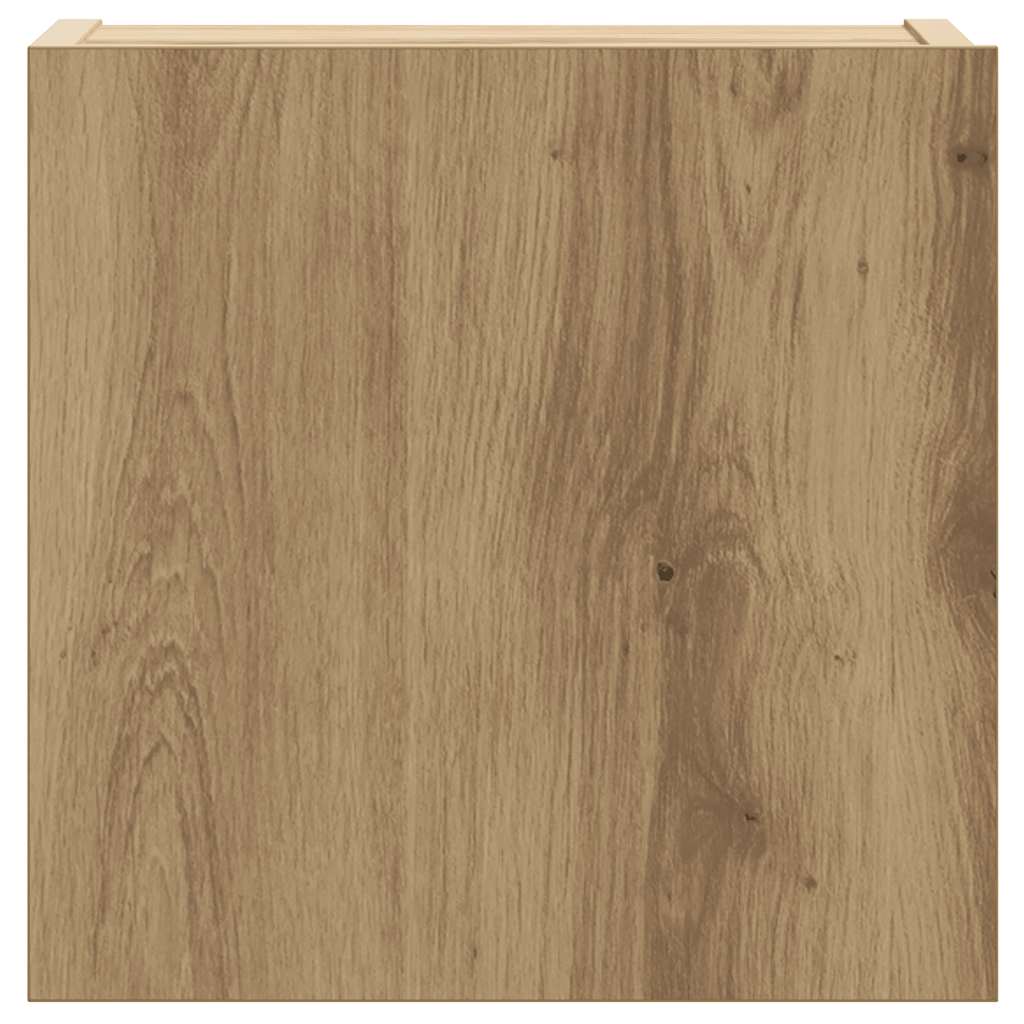 Set Mobile TV 8 pz Montato a Parete Rovere in Legno Multistrato