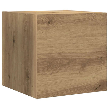 Set Mobile TV 7 pz Montato a Parete Rovere in Legno Multistrato | homemem39