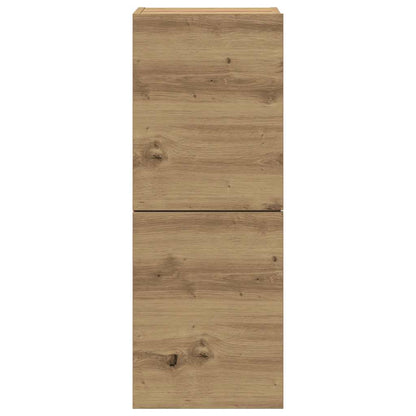 Set Mobile TV 4 pz Montato a Parete Rovere in Legno Multistrato - homemem39