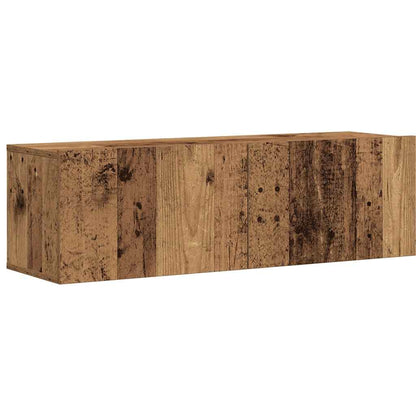 Set Mobile TV 7 pz Montato a Parete Legno Antico in Truciolato | homemem39