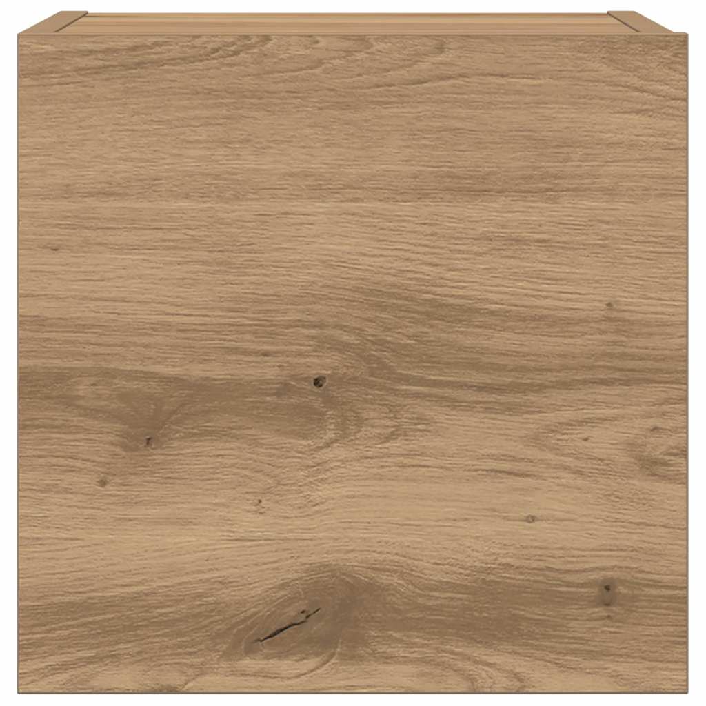 Set Mobile TV 7 pz Montato a Parete Rovere in Legno Multistrato | homemem39