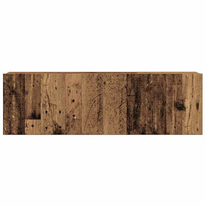 Set Mobile TV 8 pz Montato a Parete Legno Antico in Truciolato | homemem39