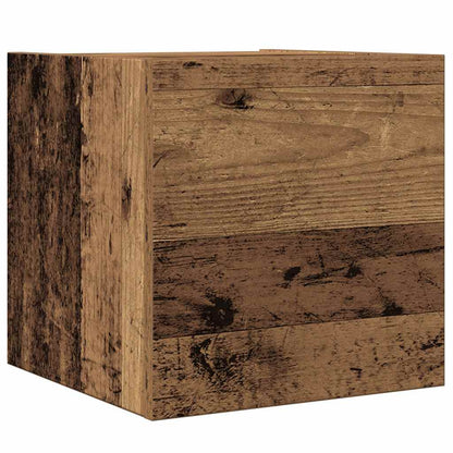 Set Mobile TV 8 pz Montato a Parete Legno Antico in Truciolato | homemem39