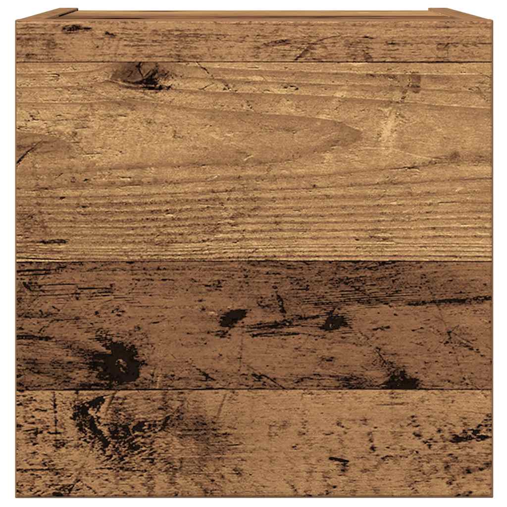 Set Mobile TV 8 pz Montato a Parete Legno Antico in Truciolato | homemem39