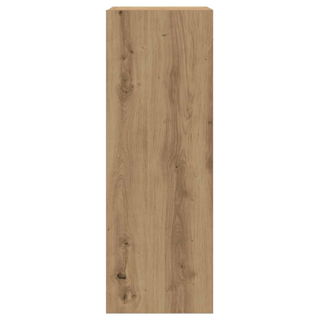 Set Mobile TV 4 pz Montato a Parete Rovere in Legno Multistrato | homemem39