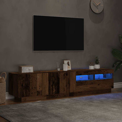Mobile Porta TV con LED Legno Antico 180x35x40 cm Truciolato - homemem39