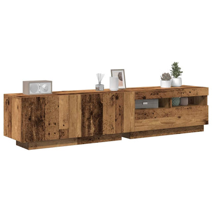 Mobile Porta TV con LED Artigianale 180x35x40 cm Multistrato | homemem39