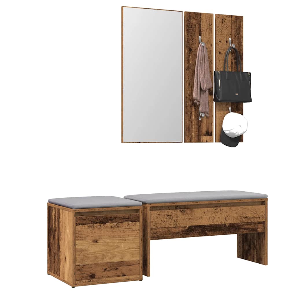 Set di Mobili da Corridoio Legno Antico in Legno Multistrato | homemem39