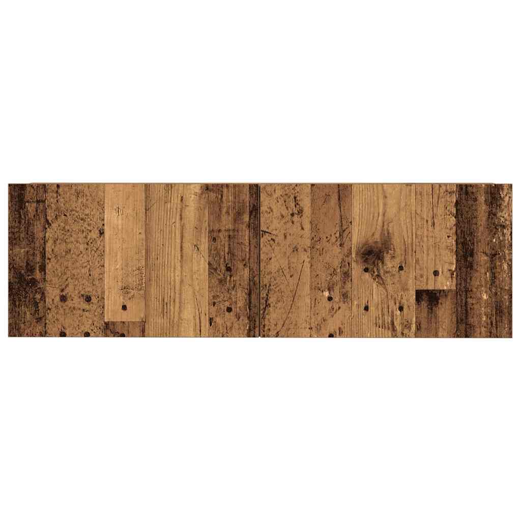 Set Mobile TV 5 pz Montato a Parete Legno Antico in Truciolato | homemem39