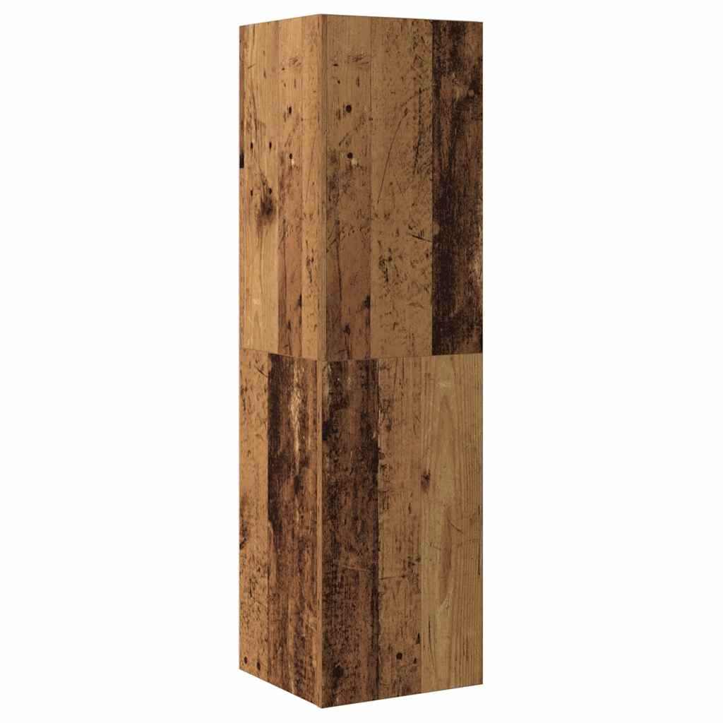 Set Mobile TV 5 pz Montato a Parete Legno Antico in Truciolato | homemem39
