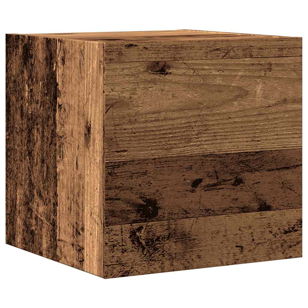 Set Mobile TV 5 pz Montato a Parete Legno Antico in Truciolato | homemem39
