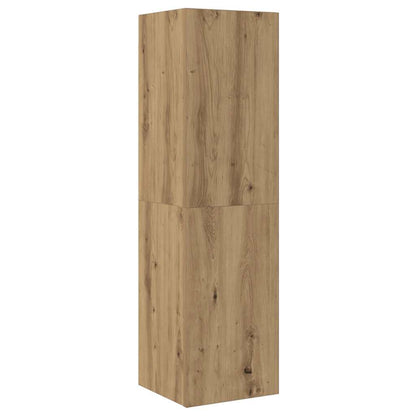 Set Mobile TV 5 pz Montato a Parete Rovere in Legno Multistrato | homemem39