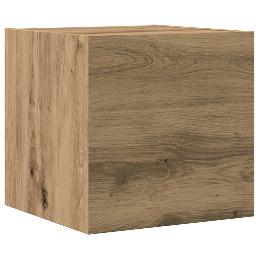Set Mobile TV 5 pz Montato a Parete Rovere in Legno Multistrato | homemem39