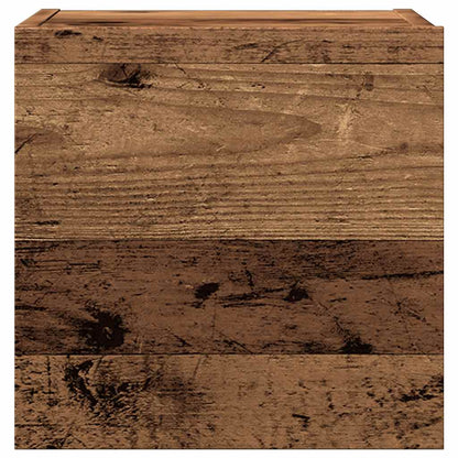 Set Mobile TV 4 pz Montato a Parete Legno Antico in Truciolato - homemem39