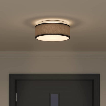 Lampada da soffitto Nero 30 x 13.5 cm Tessuto - homemem39