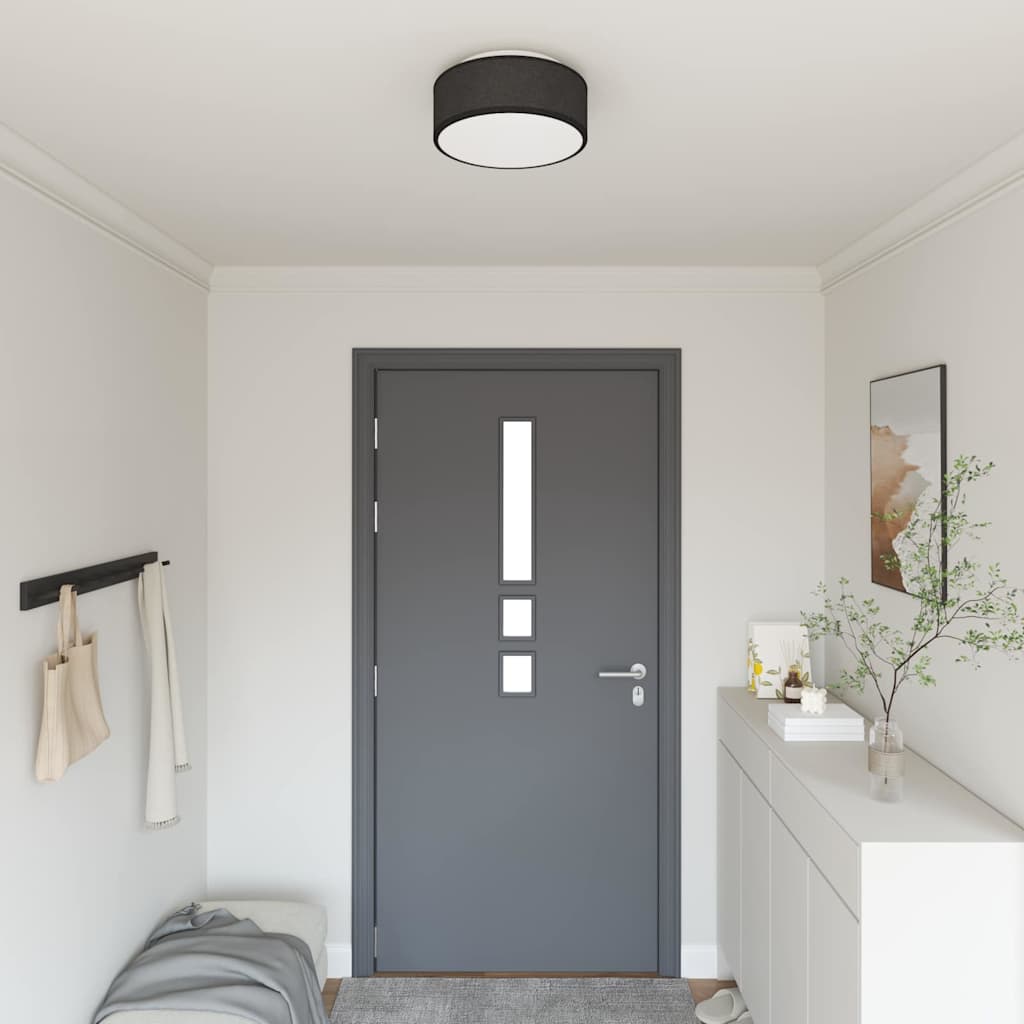 Lampada da soffitto Nero 30 x 13.5 cm Tessuto - homemem39