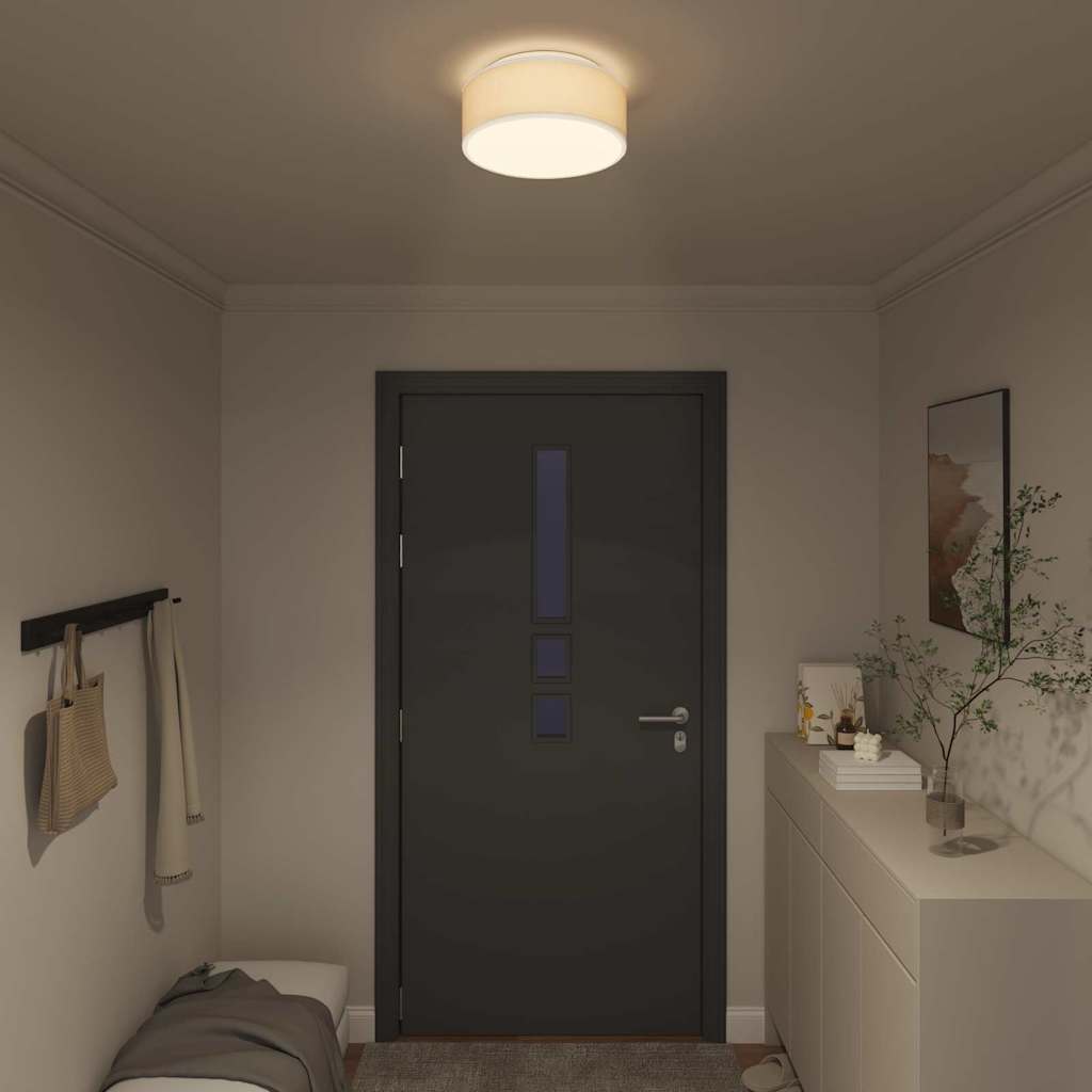 Lampada da soffitto Bianco 30 x 13.5 cm Tessuto - homemem39