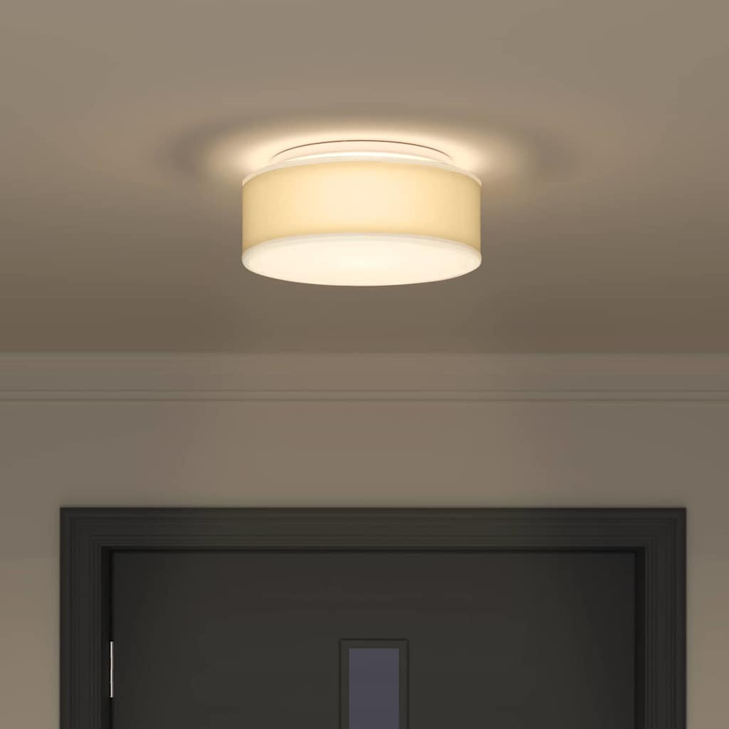 Lampada da soffitto Bianco 30 x 13.5 cm Tessuto - homemem39