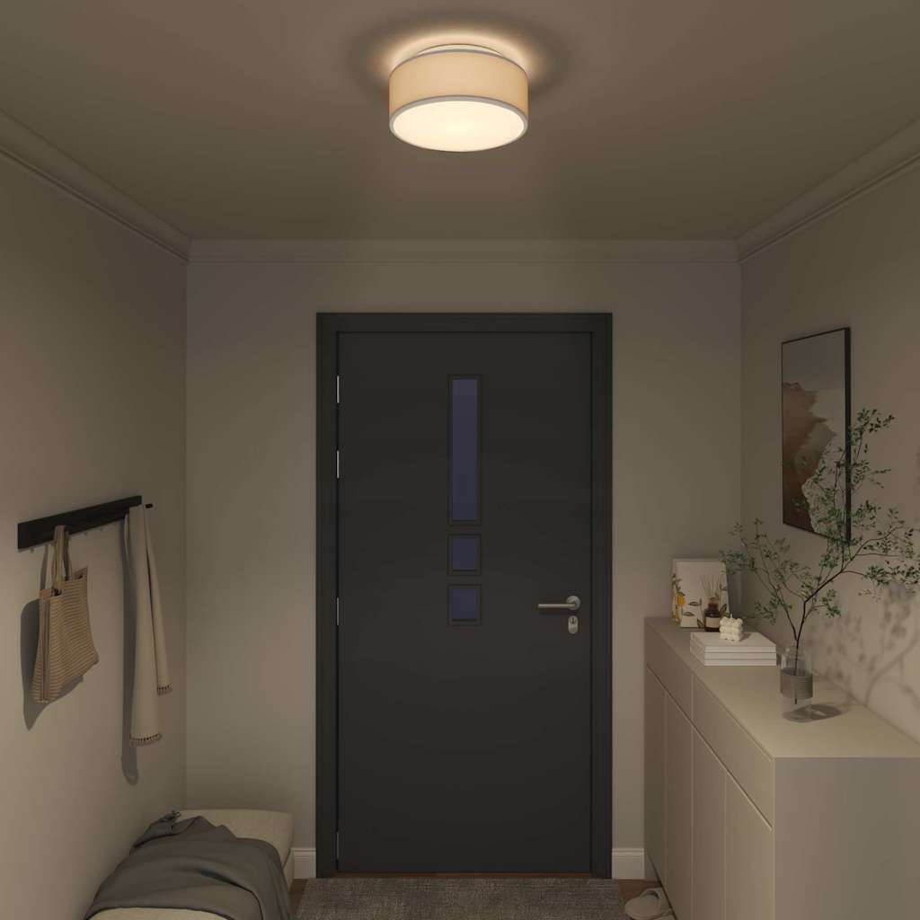 Lampada da soffitto Grigio 30 x 13.5 cm Tessuto - homemem39