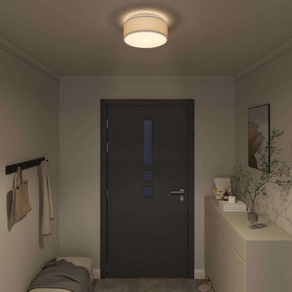 Lampada da soffitto Grigio 30 x 13.5 cm Tessuto - homemem39