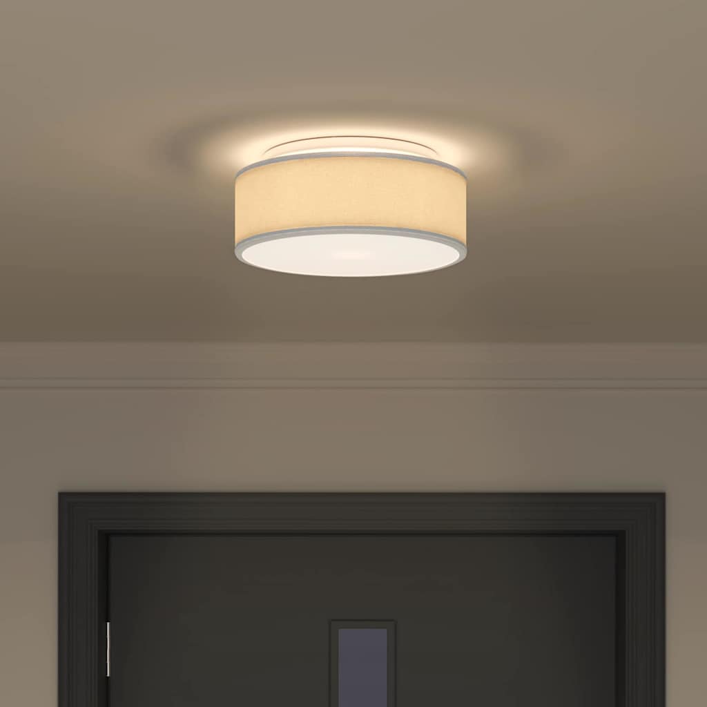 Lampada da soffitto Grigio 30 x 13.5 cm Tessuto - homemem39