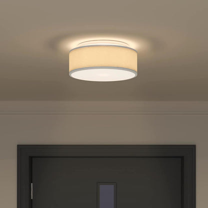 Lampada da soffitto Grigio 30 x 13.5 cm Tessuto - homemem39
