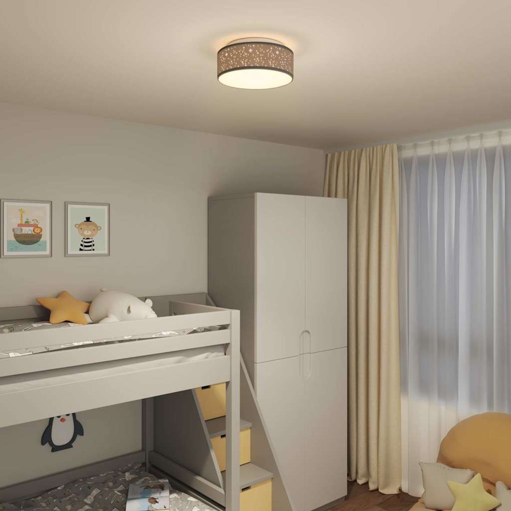 Lampada da soffitto Nero 30 x 13.5 cm Tessuto - homemem39