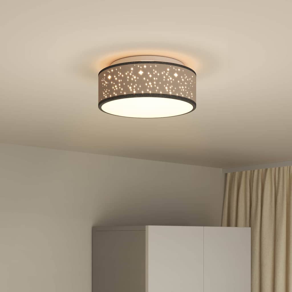 Lampada da soffitto Nero 30 x 13.5 cm Tessuto - homemem39