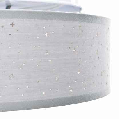 Lampada da soffitto Grigio 30 x 13.5 cm Tessuto - homemem39