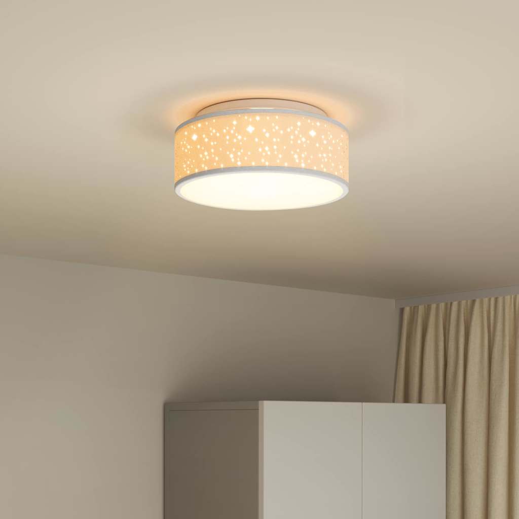 Lampada da soffitto Grigio 30 x 13.5 cm Tessuto - homemem39
